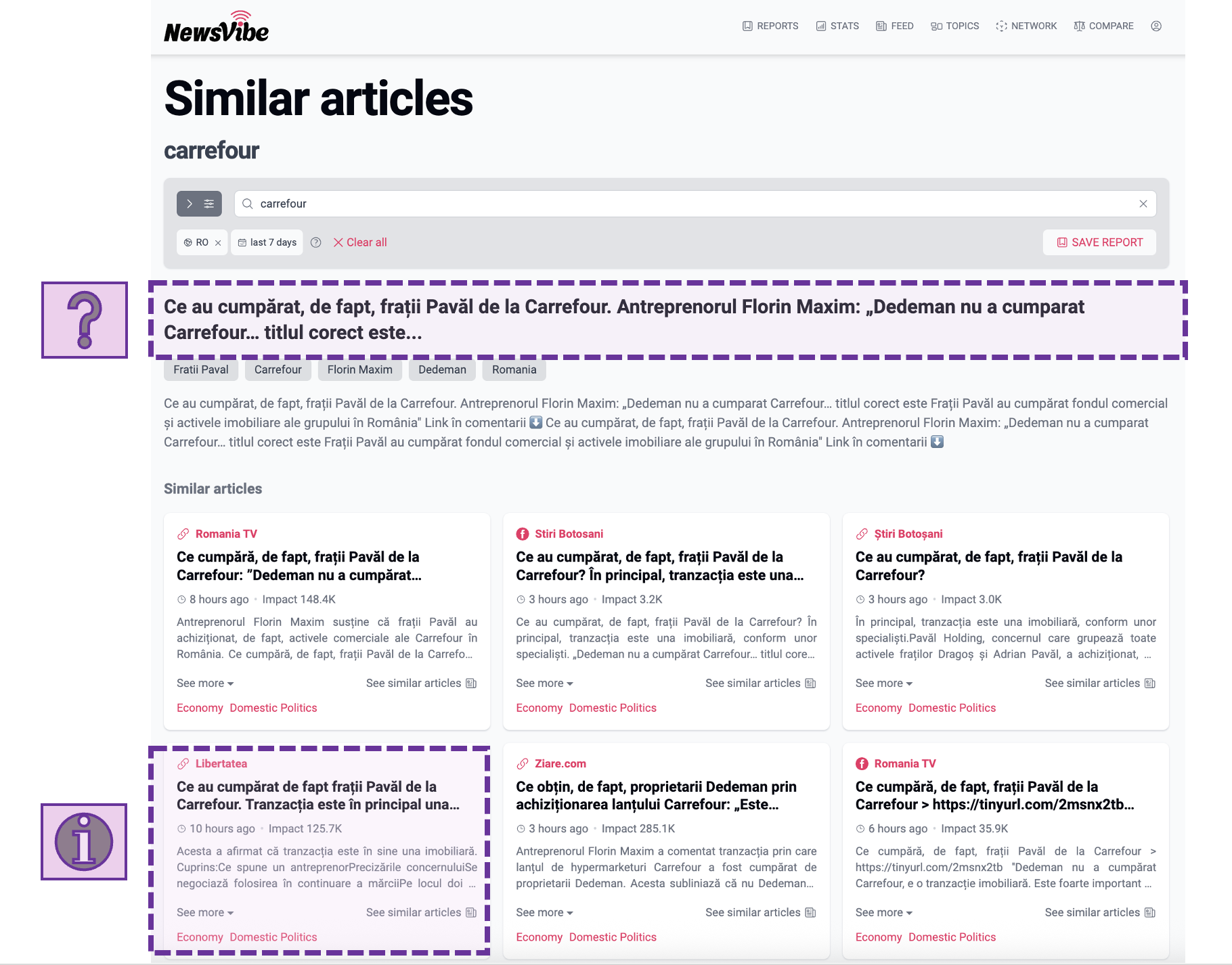 Ilustrare a NewsVibe Similarity Tracker